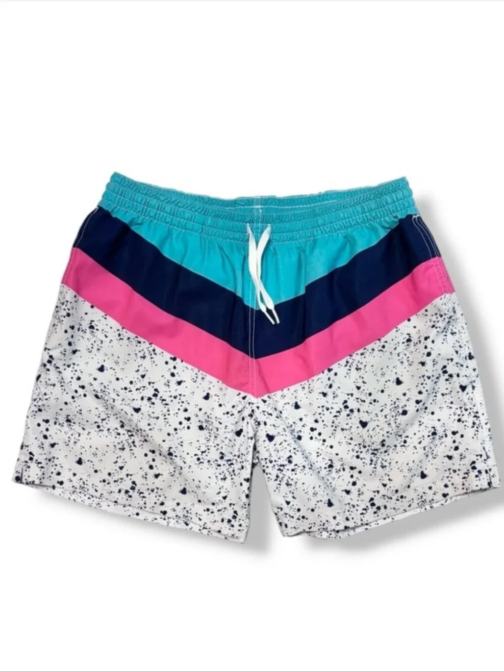 CHUBBIES The Aquatic Libations Swim Trunks Specks & Stripes Large